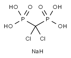 氯屈膦酸二钠 结构式