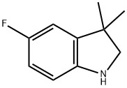 5-fluoro-2,3-dihydro-3,3-diMethyl-1H-Indole 结构式