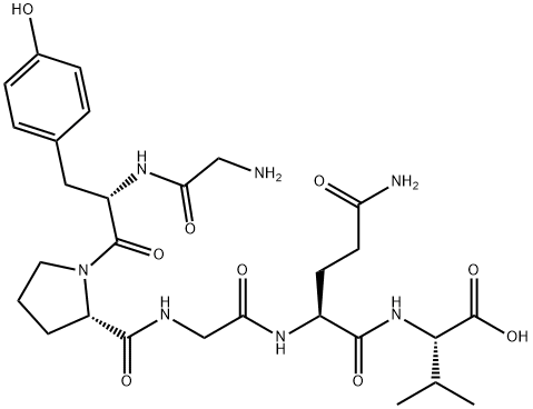H-甘氨酸-酪氨酸-脯氨酸-甘氨酸-谷氨酸-缬氨酸-OH 结构式