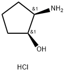 顺式-(1S,2R)-2-氨基环戊醇盐酸盐 结构式