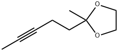 1,3-Dioxolane,  2-methyl-2-(3-pentynyl)-  (7CI,8CI,9CI) 结构式