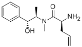 (2S)-AMINO-N-[(1R,2R)-2-HYDROXY-1-METHYL-2-PHENYLETHYL]-N-METHYL-4-PENTENAMIDE 结构式