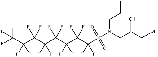 N-正丙基-N-(2,3-二羟丙基)全氟辛基磺酰胺 结构式