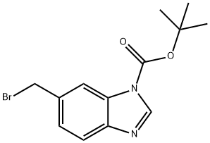 6-(溴甲基)-1H-苯并[D]咪唑-1-羧酸叔丁酯 结构式