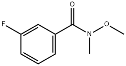 3-氟-N-甲氧基-N-甲基苯甲酰胺 结构式