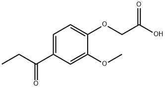 2-(2-甲氧基-4-丙酰基苯氧基)乙酸 结构式