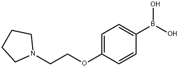 4-(2-(吡咯烷-1-基)乙氧基)苯基硼酸 结构式