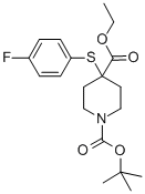 1-tert-Butyl-4-ethyl 4-(4-fluorophenylthio)piperidine-1,4-dicarboxylate 结构式