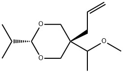 5β-Allyl-2β-isopropyl-5α-(1-methoxyethyl)-1,3-dioxane 结构式