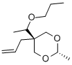5α-Allyl-2β-methyl-5β-(1-propoxyethyl)-1,3-dioxane 结构式