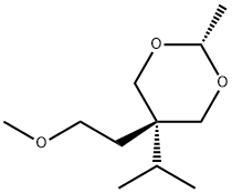 5β-Isopropyl-5α-(2-methoxyethyl)-2β-methyl-1,3-dioxane 结构式