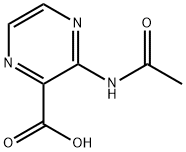2-Pyrazinecarboxylic  acid,  3-(acetylamino)- 结构式