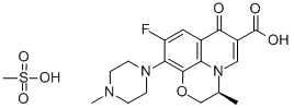 甲磺酸左氧氟沙星 结构式