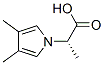 1H-Pyrrole-1-aceticacid,alpha,3,4-trimethyl-,(alphaS)-(9CI) 结构式