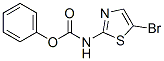 Carbamic  acid,  N-(5-bromo-2-thiazolyl)-,  phenyl  ester 结构式