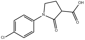 1-(4-氯苯基)-2-氧代吡咯烷-3-羧酸 结构式