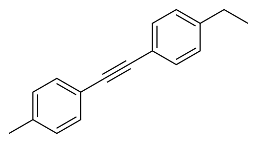 1-(4-甲基苯基)-2-(4-乙基苯基)乙炔 结构式