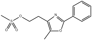 2-(5-METHYL-2-PHENYL-1,3-OXAZOL-4-YL)ETHYL METHANESULFONATE 结构式