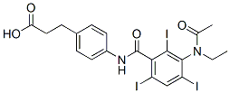 3-[4-[[3-(acetyl-ethyl-amino)-2,4,6-triiodo-benzoyl]amino]phenyl]propanoic acid 结构式