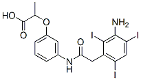 2-[3-[[2-(3-amino-2,4,6-triiodo-phenyl)acetyl]amino]phenoxy]propanoic acid 结构式