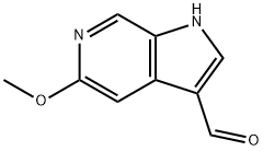 5-甲氧基-1H-吡咯并[2,3-C]吡啶-3-甲醛 结构式