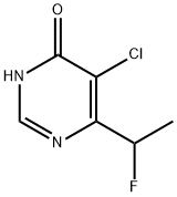 5-氯-6-(1-氟乙基)-4(1H)-嘧啶酮 结构式