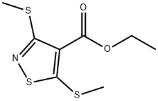 3,5-Bis(methylthio)-4-isothiazolecarboxylic acid ethyl ester 结构式