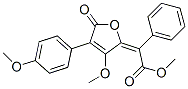 2-Phenyl-2-[(2E)-3-methoxy-4-(4-methoxyphenyl)-5-oxo-2,5-dihydrofuran-2-ylidene]acetic acid methyl ester 结构式