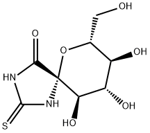 2R,3S,4S,5R,6S)-3,4,5-TRIHYDROXY-2-HYDROXYMETHYL-7,9-DIAZA-1-OXA-SPIRO[4,5]DECANE-10-ONE-8-THIONE 结构式