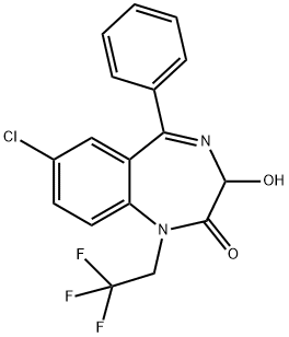 3-hydroxyhalazepam 结构式