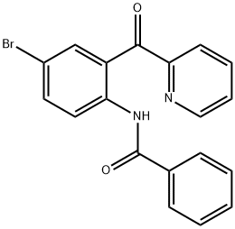 N-(4-溴-2-皮考林酰基苯基)苯甲酰胺 结构式