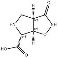 3-HYDROXY-4,5,6,6A-TETRAHYDRO-3AH-PYRROLO[3,4-D]ISOXAZOLE-6-CARBOXYLIC ACID 结构式