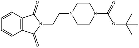 4-[2-(1,3-DIHYDRO-1,3DIOXO-2H-ISOINDOL-YL)ETHYL]-1-PIPERAZINECARBOXYLIC ACID, 1,1-DIMETHYLETHYL ESTER 结构式