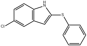 5-氯-2-(苯基硫代)-吲哚 结构式