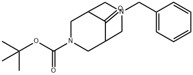 TERT-BUTYL 7-BENZYL-9-OXO-3,7-DIAZABICYCLO[3.3.1]NONANE-3-CARBOXYLATE 结构式