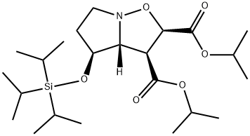(2R,3S,3aR,4S)-2,3-bis(isopropyloxycarbonyl)-4-[(triisopropyl)silyloxy]hexahydropyrrolo[1,2-b]isoxazole 结构式