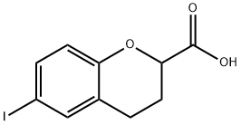 2H-1-BENZOPYRAN-2-CARBOXYLIC ACID, 3,4-DIHYDRO-6-IODO- 结构式