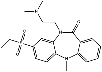 10-[2-(Dimethylamino)ethyl]-8-(ethylsulfonyl)-5,10-dihydro-5-methyl-11H-dibenzo[b,e][1,4]diazepin-11-one 结构式