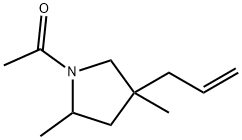 Pyrrolidine,  1-acetyl-2,4-dimethyl-4-(2-propenyl)-  (9CI) 结构式