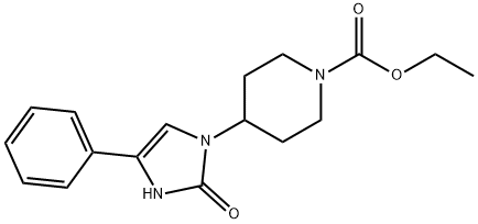 1-(1-乙氧羰基-4-哌啶基)-4-苯基-4-二氢-1H-咪唑-2- 结构式