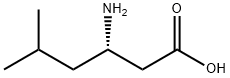 (S)-3-氨基-5-甲基己酸 结构式
