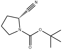 (R)-N-叔丁氧羰基-2-氰基吡咯烷 结构式