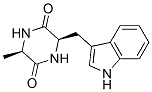 (3R,6R)-3-(1H-Indol-3-ylmethyl)-6-methyl-2,5-piperazinedione 结构式