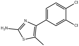 4-(3,4-二氯苯基)-5-甲基噻唑-2-胺 结构式