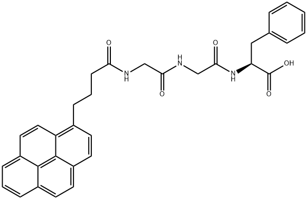 N-4-(1-Pyrene)butyroylglycylglycyl-L-phenylalanine 结构式