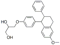 3-[4-(1,2,3,4-Tetrahydro-6-methoxy-2-phenylnaphthalen-1-yl)phenoxy]-1,2-propanediol 结构式
