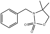 1,2,3-恶噻唑烷,4,4-二甲基-3-(苯基甲基)-,2,2-二氧化物 结构式