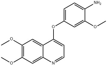 4-(6,7-二甲氧基喹啉-4-氧)-2-甲氧基苯胺 结构式