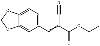 2-氰基-3-(1,3-苯并二噁茂-5-基)丙烯酸乙脂 结构式