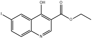 4-羟基-6-碘喹啉-3-羧酸乙酯 结构式